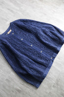 Indigo pleats design jacket