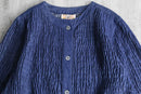 Indigo pleats design jacket