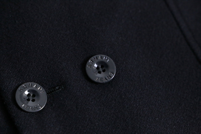 1990s ARMANI JEANS melton wool pea coat