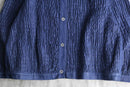 Indigo pleats design jacket