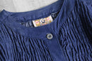 Indigo pleats design jacket