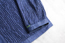 Indigo pleats design jacket