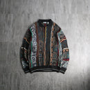 1990-00s ALFANI 3D knit polo