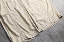 linen rayon ivory wide cargo pants