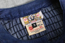 Indigo pleats design jacket