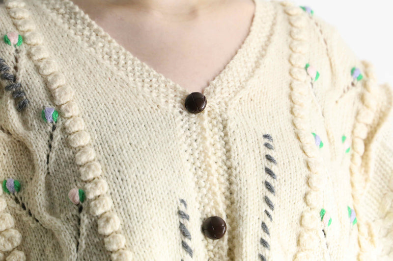 "Re:make" short length knit cardigan