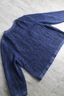 Indigo pleats design jacket