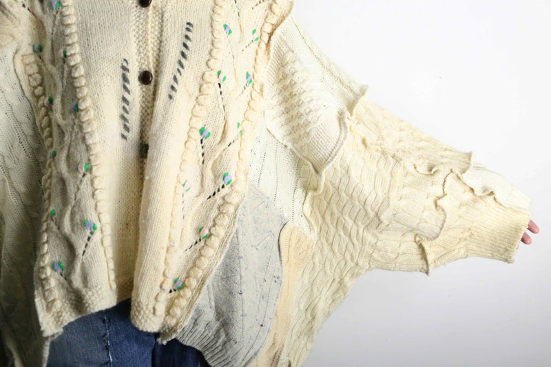 "Re:make" short length knit cardigan