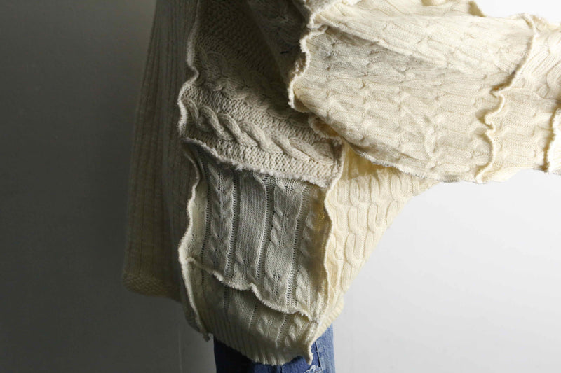 "Re:make" short length knit cardigan