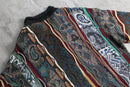 1990-00s ALFANI 3D knit polo