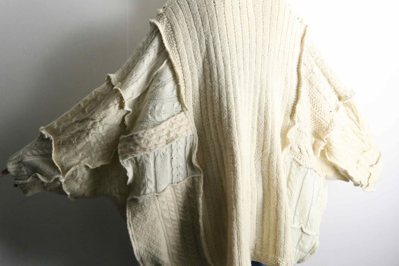 "Re:make" short length knit cardigan