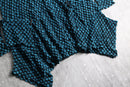 teal dot pattern asymmetric sheer jacket