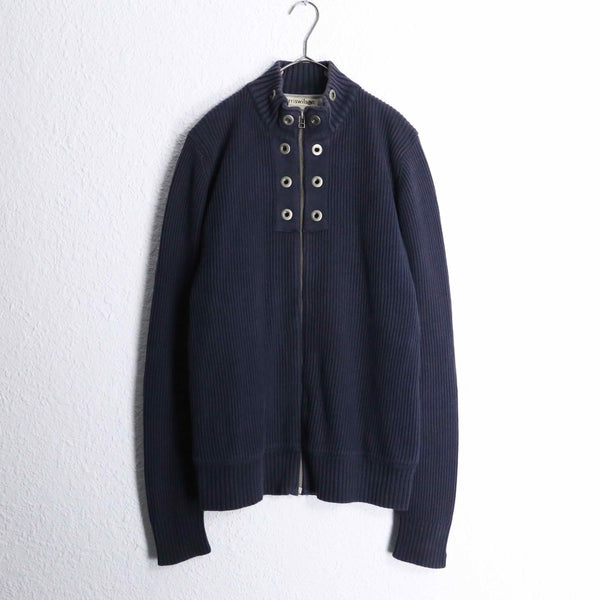 black eyelet gimmick drivers knit