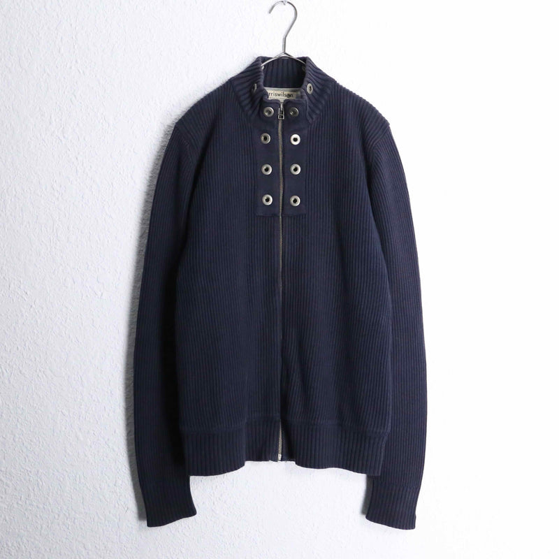 black eyelet gimmick drivers knit