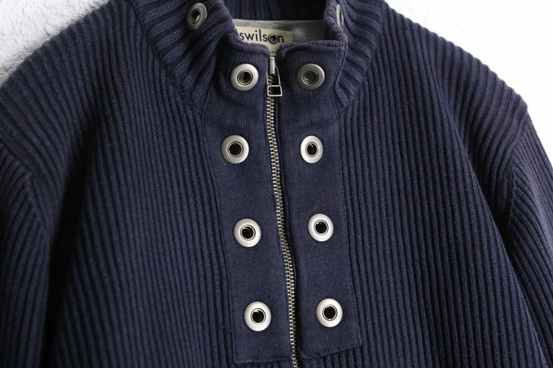 black eyelet gimmick drivers knit