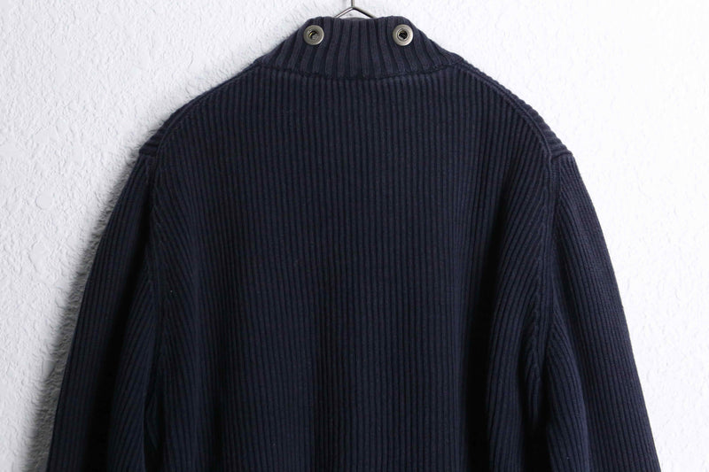 black eyelet gimmick drivers knit