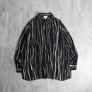 art stripe rayon sheer shirt