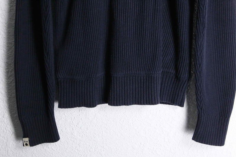 black eyelet gimmick drivers knit