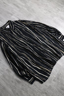 art stripe rayon sheer shirt