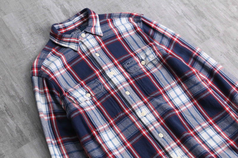 1990s Polo by RL cotton flannel check shirt