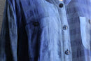 gradation color block design s/s shirts