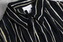 art stripe rayon sheer shirt