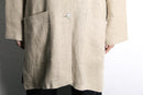 no collar linen long jacket