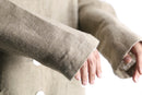no collar linen long jacket