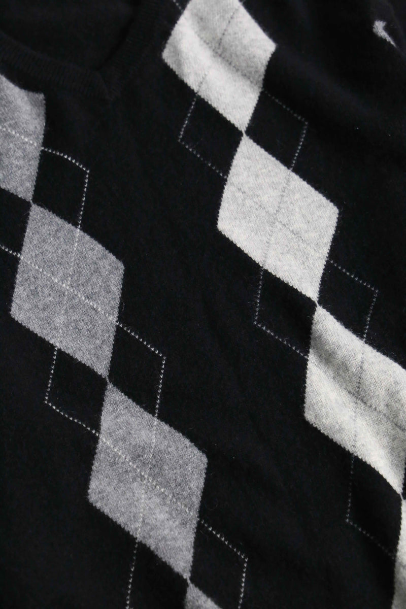 2000s argyle all cashmere knit