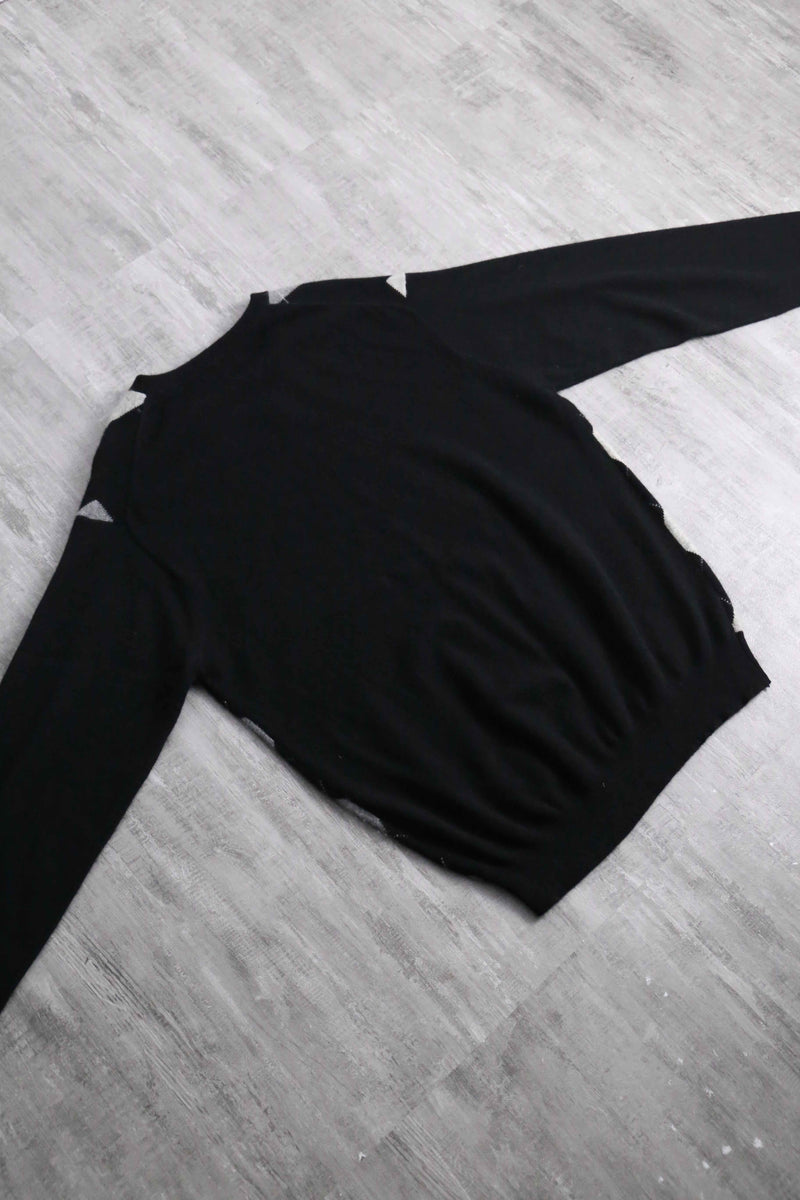 2000s argyle all cashmere knit