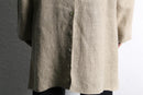 no collar linen long jacket