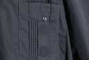 black oversized guayabera shirt