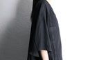 black oversized guayabera shirt