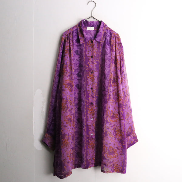 purple artistic pattern L/S shirt
