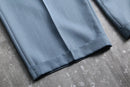 1990s 2tuck poly wide trousers "smoky blue"