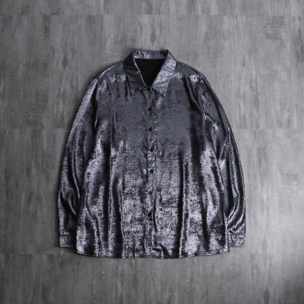 unknown metallic silver shirt