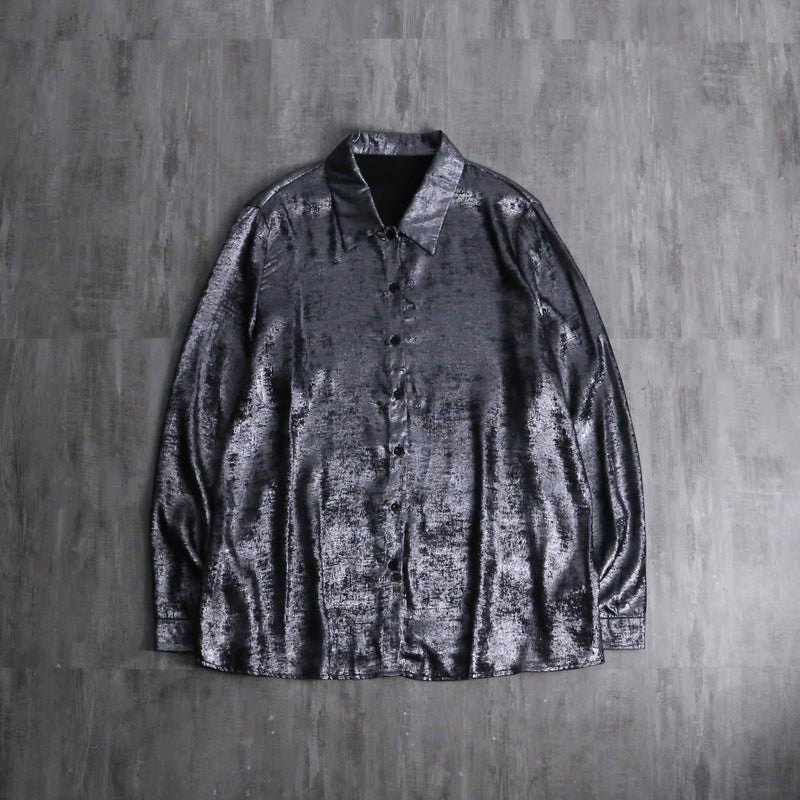 unknown metallic silver shirt
