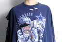 ''Re:make''asymmetry boro long Tee
