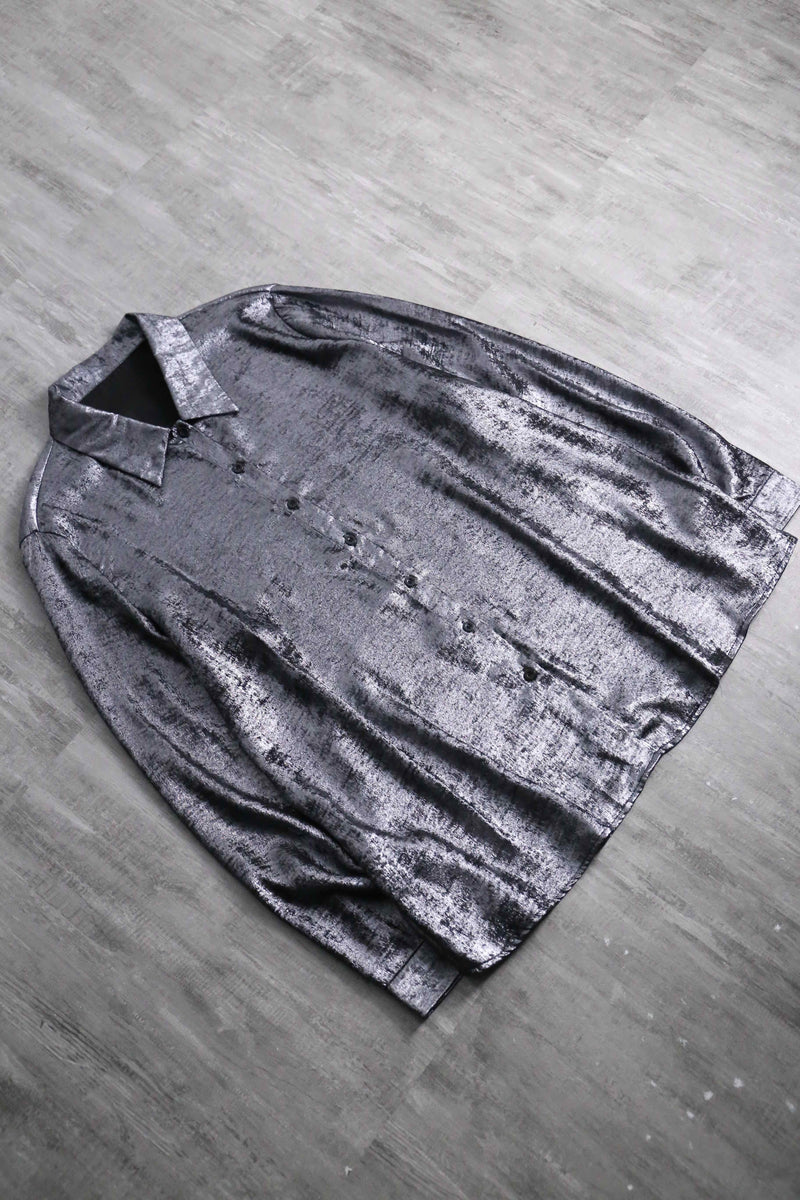 unknown metallic silver shirt