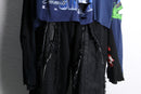 ''Re:make''asymmetry boro long Tee
