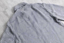 greige jacquard design sheer shirt