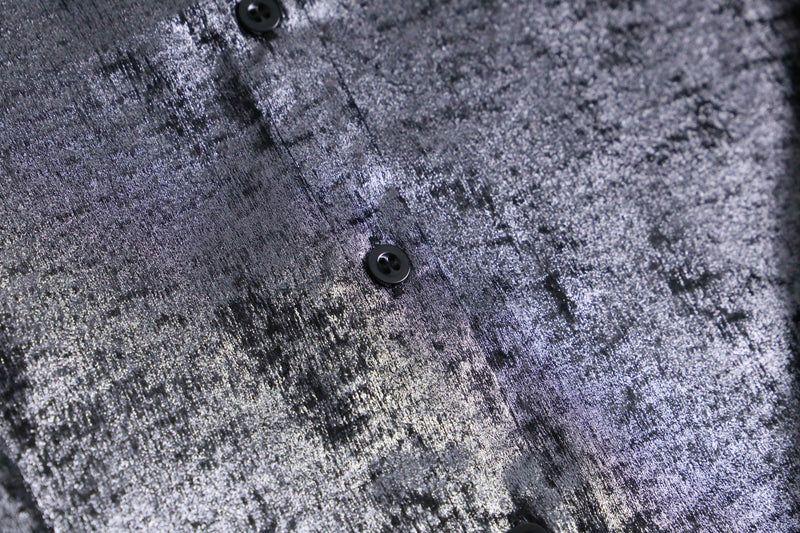 unknown metallic silver shirt