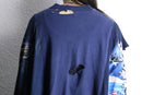 ''Re:make''asymmetry boro long Tee