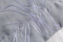 greige jacquard design sheer shirt