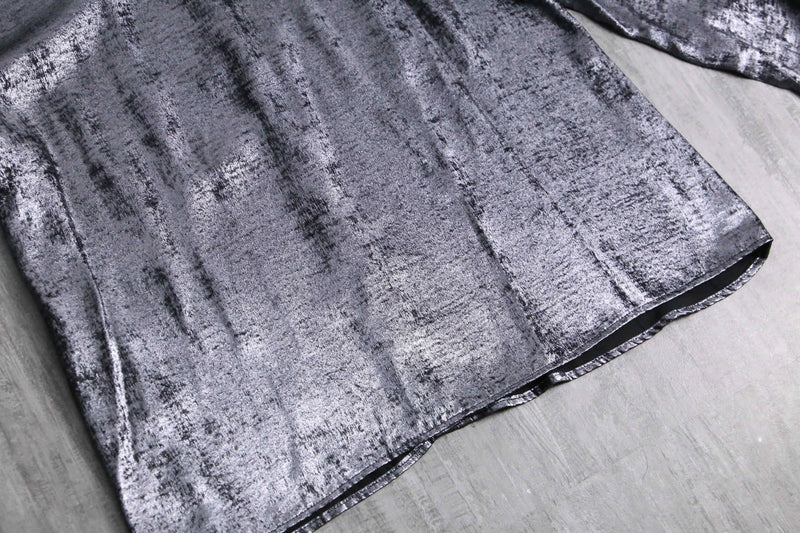 unknown metallic silver shirt