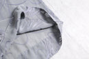 greige jacquard design sheer shirt