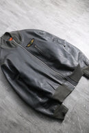 1980-90s German army type pilot leather jacket