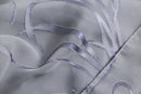 greige jacquard design sheer shirt
