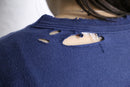''Re:make''asymmetry boro long Tee