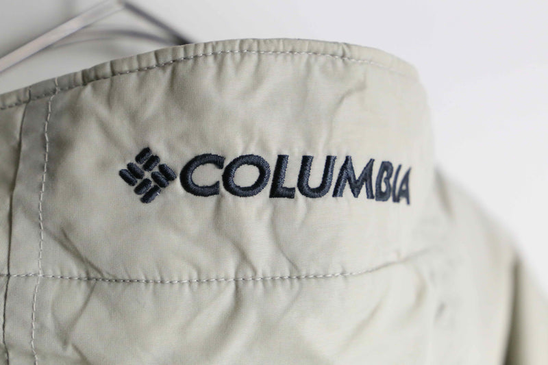 "Columbia" ivory switch design nylon mountain parka